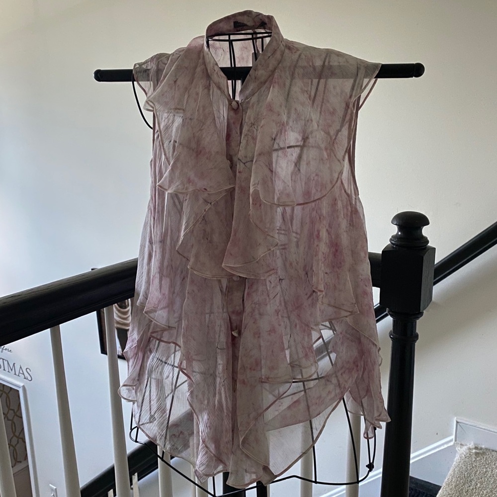 ALEXANDER MCQUEEN Silk Printed top